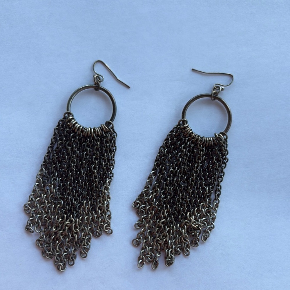 Chain design Earrings with fish back